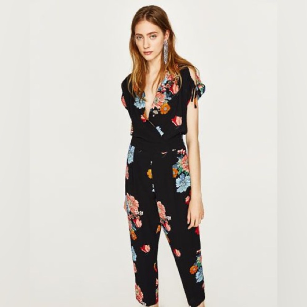 Zara Floral Print Jumpsuit